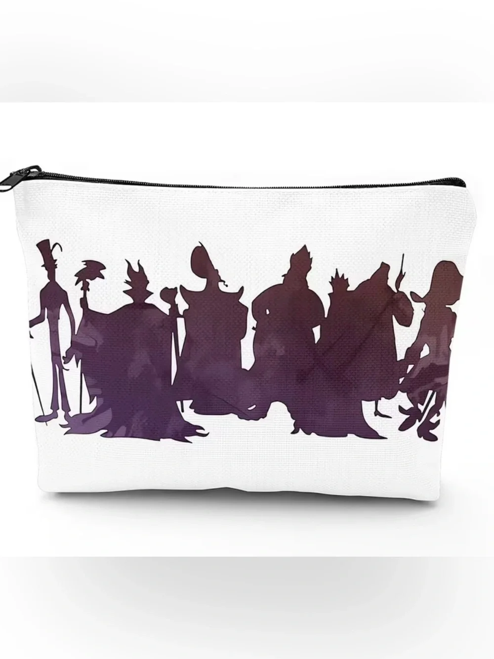 NWT-Disney Villains Silhouettes Double-Sided Artwork Cosmetic Make-Up Bag